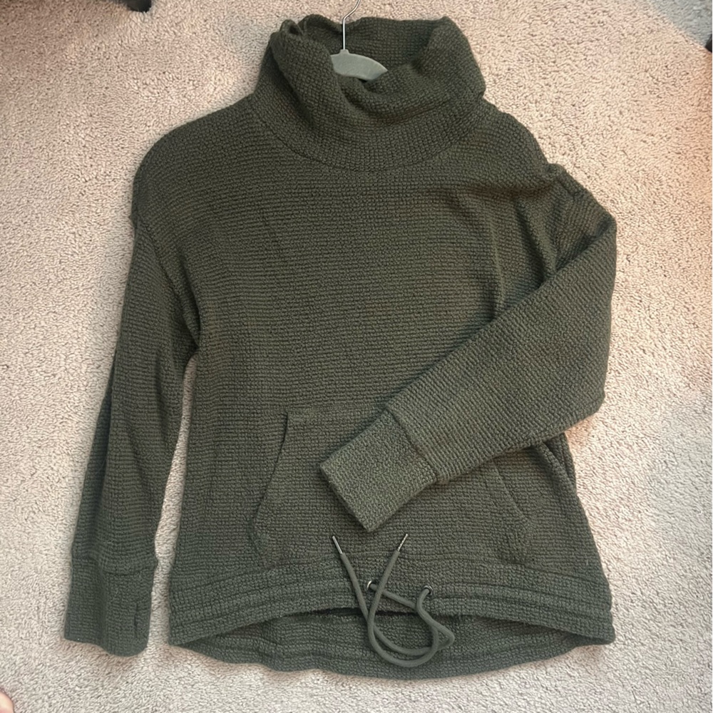 Olive Green Women's Knit Sweatshirt